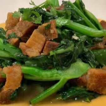 77. Fried Pork Belly and Broccoli (A La Carte).
