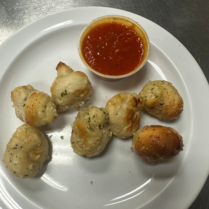 Garlic Knots with Sauce.