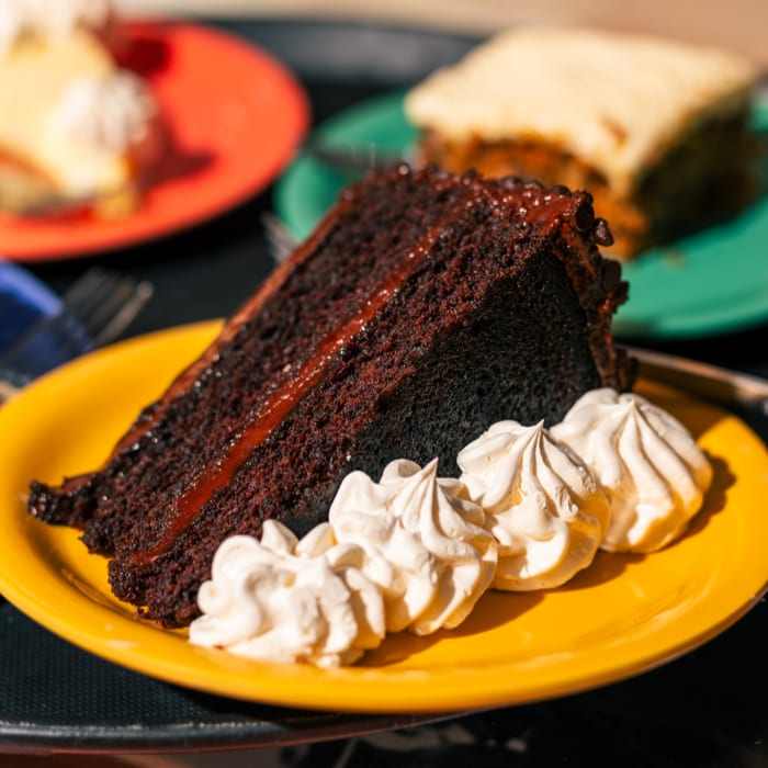 Chocolate Cake slice.