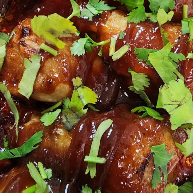 6 Pieces Vegan BBQ Wings.