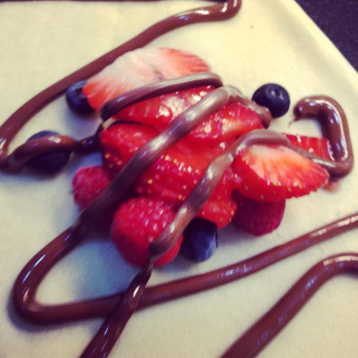 Nutella and Berries Crepe.