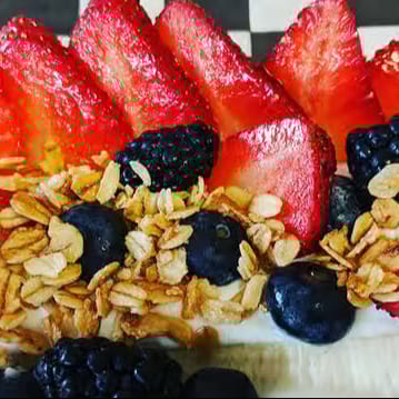 Banana Split Fruit Parfait.