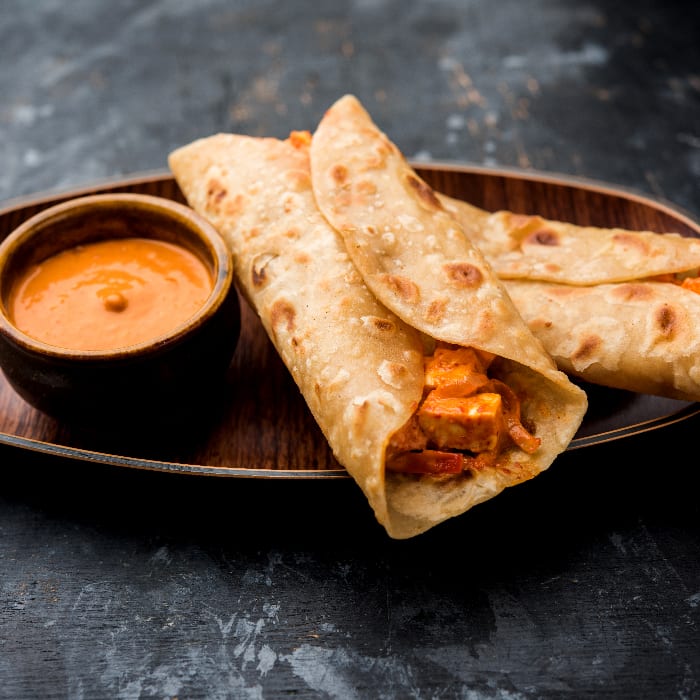 Paneer Aachari Kati Roll.