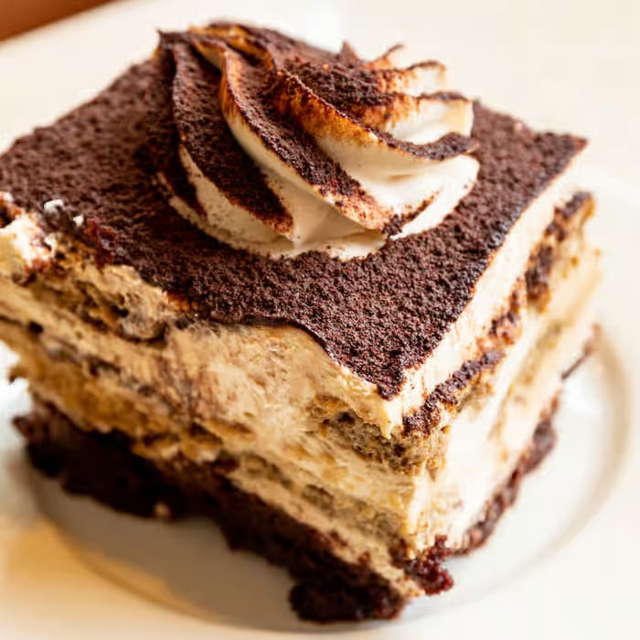 Fresh Made Tiramisu Cake.