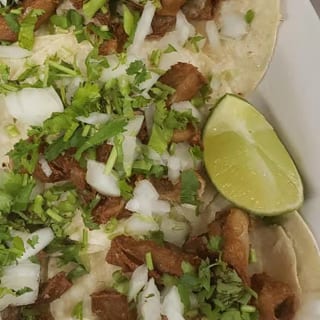 Bean Tostada, Beef Taco & 3 Roll/Tacos