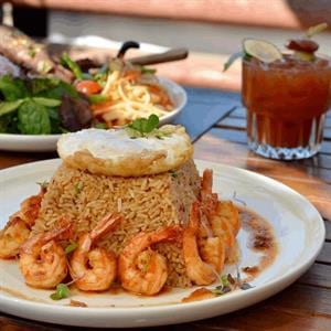 Tom Yum Prawn Fried Rice.