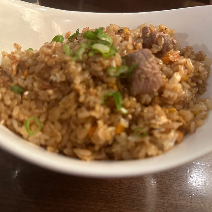 Steak fried rice.