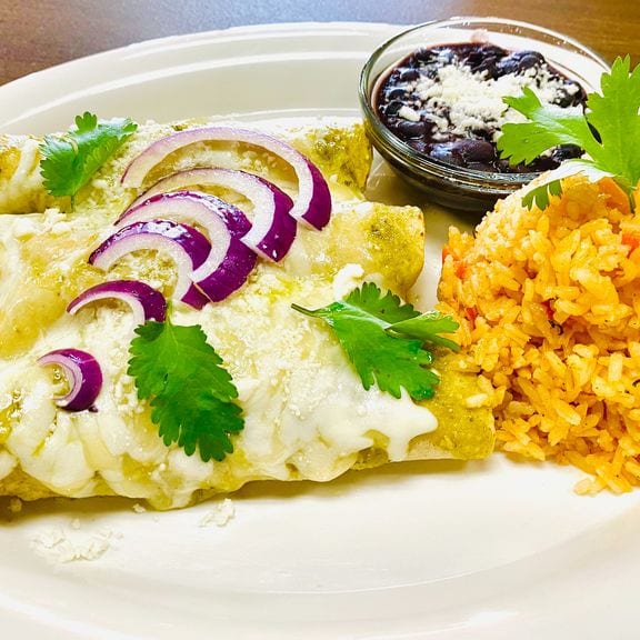 Chicken Enchiladas Plate.