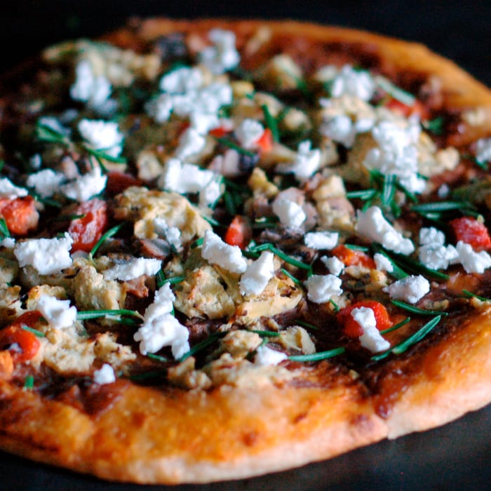 Roasted Vegetable Pizza.