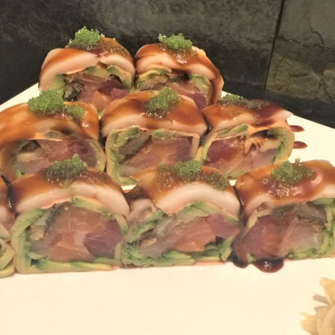 Christmas Sashimi Roll.